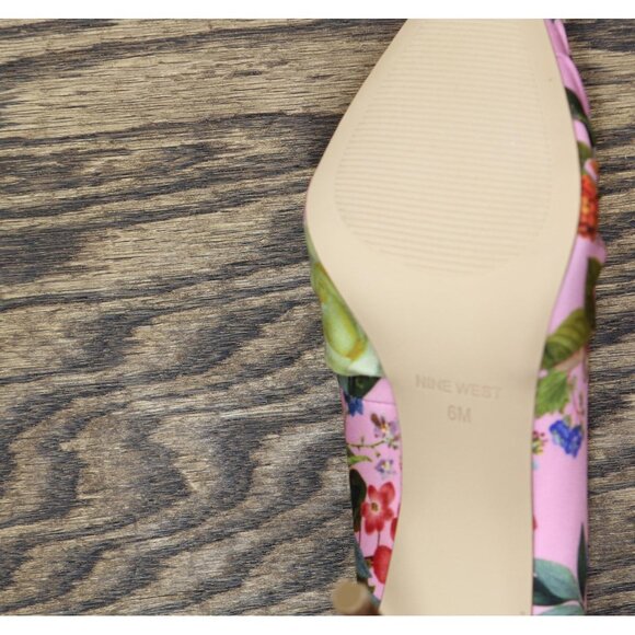 NEW Nine West Womens Faiza2 Pump Slip On Heels WNFAIZA2 Pink Floral 6M - Picture 14 of 14